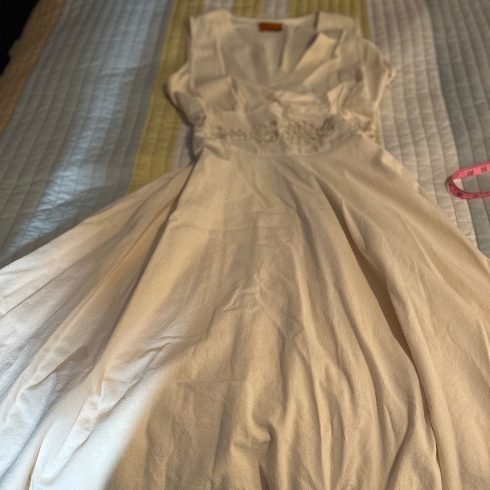 Ivory linen dress